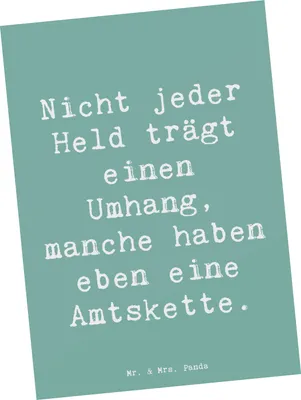 Produktbild von Mr. & Mrs. Panda Postkarte Spruch Bürgermeister Held - Meeresbrise - Geschenk, Beruf, Berufsleben, Fotokarte, Führungsposition, Heldentum, Postkarten, Stadtverwaltung