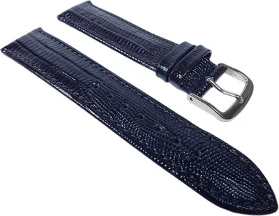 Produktbild von Uhrenarmband Kalbsleder Dunkelblau Teju-Print 23714S, Stegbreite:16mm