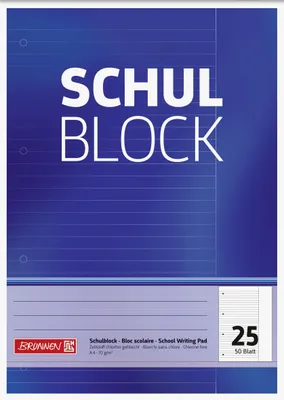 Immagine prodotto di BRUNNEN 1052525 "Blocco per appunti" A4 a righe, con margine, foderato 25
