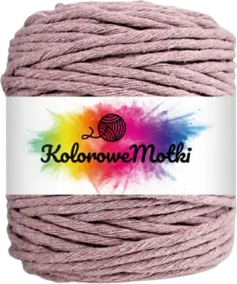 Zdjęcie produktu dla KoloroweMotki | Sznurek bawełniany | 100m 5mm | Wrzosowy | Sznurek bawełniany do makramy | Mocny sznurek ekologiczny | Sznurek do rękodzieła