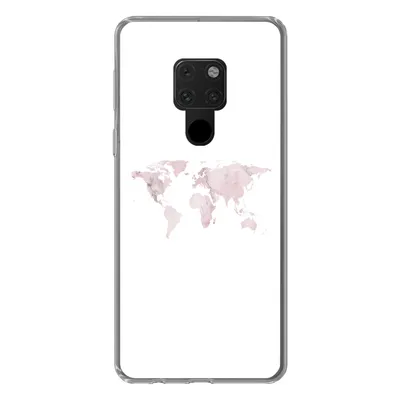 Produktbild von MuchoWow® Handyhülle Schutzhülle Hülle für Huawei P40 Lite Weltkarte - Marmor - Rosa Silikon Softcase Handy Hülle - Handy