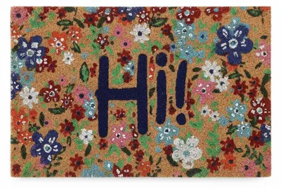 Image de Tapis d'entrée Relaxdays en coco, Hi, 60 x 40 cm, antidérapant, résistant aux intempéries, pour l'intérieur et l'extérieur, multicolore