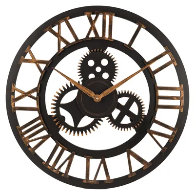 Image de IvoQ Horloge Murale Industrielle – 60 CM – Horloge XXL – Silencieuse – Robuste & Élégante