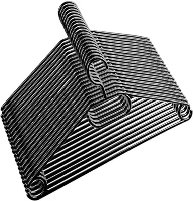 Produktbild von Flex Kleiderbügel 50 Stück, drehbare Haken, platzsparend, robust, schwarz