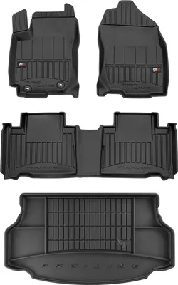 Zdjęcie produktu dla Zestaw dywaników podłogowych i wykładziny bagażnika OMAC do Toyota RAV4 2013-2019 gumowy czarny 5x