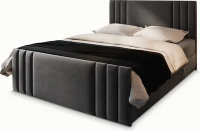 Produktbild von Masseno Boxspringbett KANES 180x200 cm Komplett-Set mit Bonell Matratze und Topper, Polsterbett mit Bettkästen -Grau, CASABLANCA 15