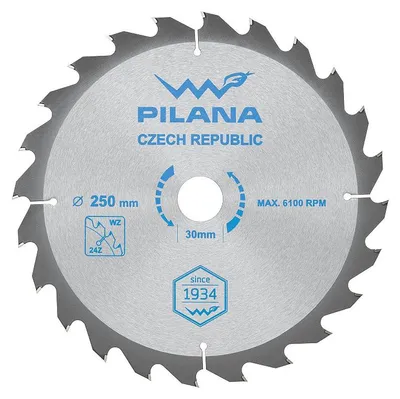Productafbeelding van Pilana kotouč, zaagblad voor hout, hardmetalen (TCT), 250 x 24 x 30 mm, 24 tanden