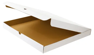 Produktbild von KAPAK Pizzakarton Weiß 32x32x4 cm quadratisch für Gastronomie