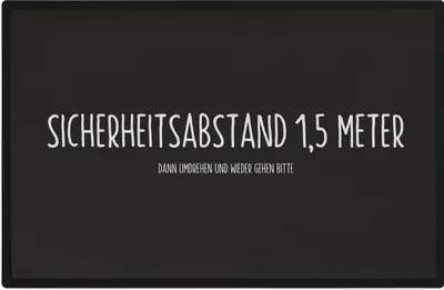 Produktbild von Trendation - Lustige Fußmatten Sicherheitsabstand Spruch Willkommen Humor