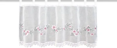 Produktbild von Caféhaus ELLY, 100% Polyester, halbtransparent, Blumenranke, 45x120 cm