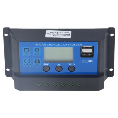 Zdjęcie produktu dla Kontroler ładowania słonecznego, kontroler ładowania słonecznego 12V 24V, kontroler ładowania słonecznego 20A, kontroler ładowania słonecznego LCD, inteligentny regulator baterii panelu słonecznego, automatyczny kontroler identyfikacji słonecznej