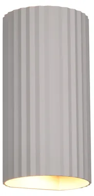 Image de Applique, métal, gris, GU10, 2 flammes, H 18 cm