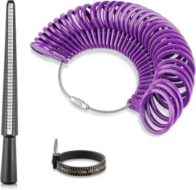 Immagine prodotto di Set di 3 misuratori ad anello per misurare le misure degli anelli e dei gioielli