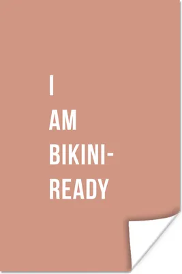 Produktbild von MuchoWow® Poster Ich bin bereit für den Bikini - Pink - Zitat 20x30 cm - Papierdruck