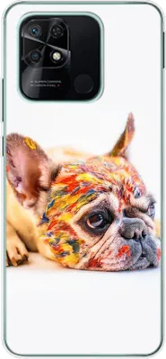 Produktbild von König Design Hülle kompatibel mit Xiaomi Redmi 10C Kunststoff Soft Handyhülle - Handy Case Bulldogge Bunt