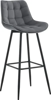 Produktbild von CLP Barhocker Dartford dunkelgrau Material Samt