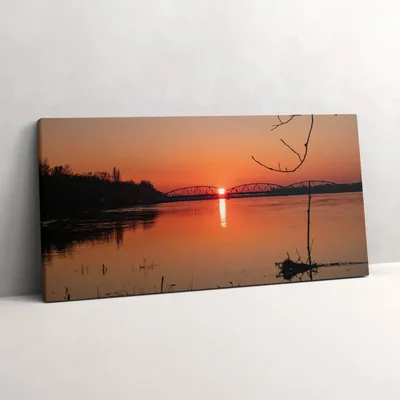 Produktbild von Seelandschaft bei Sonnenuntergang – Leinwandbild Wandbild – 100x50 cm – Leinwandbilder – Wandbilder – Schlafzimmer – Flur