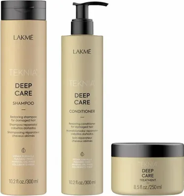 Produktbild von Lakme Tkn Retail Pack Tiefenpflege: Shampoo 300 ml + Spülung 300 ml + Pflege 250 ml