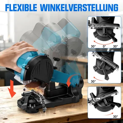 Produktbild von 220W 6500U/min Sägekettenschärfgerät Akku Kettensäge Schärfgerät Schleifmaschine Kettenschärfgerät für Ketten mit Teilungen 1/4”, 0,325”, 3/8”, 0,404”
