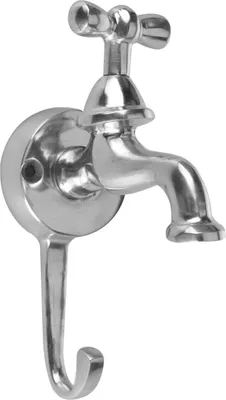 Produktbild von Garderobenhaken Wasserhahn Wandhaken Aluminium Handtuchhaken poliert