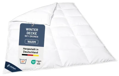 Produktbild von Daunendecke 135x200 cm, warme Winterdecke, Bettdecke 90% Daunen / 10% Federn, DOWNPASS, CASIMUM