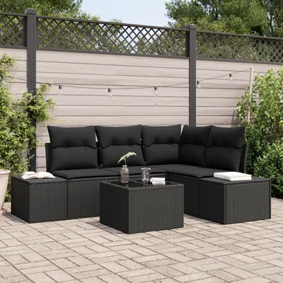 Produktbild von ZMH 5-teilige Garten Sofa Set mit Kissen Beige Poly Rattan
