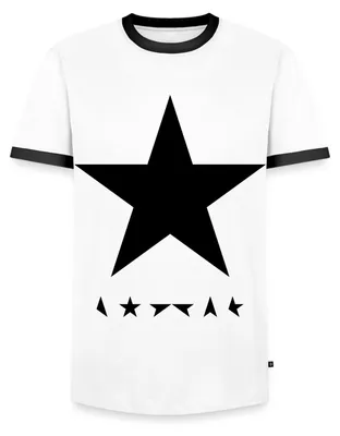 Produktbild von Spreadshirt David Bowie Blackstar Album Cover Männer Kontrast T-Shirt, L, Weiß/Schwarz