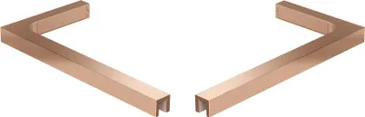 Zdjęcie produktu dla Mexen zestaw wsporników kątowych L do ścianek prysznicowych 10 mm, miedź szczotkowana - 800-07-65
