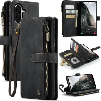 Produktbild von Samsung Galaxy A57 Hülle - CaseMe C30 Klapphülle mit Brieftasche - Schwarz