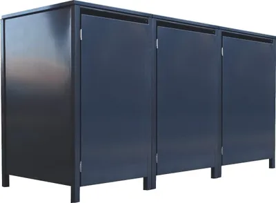 Produktbild von 3 Tailor Mülltonnenboxen Basic für 240 Liter Tonne o.Stanzung komplett Anthrazit