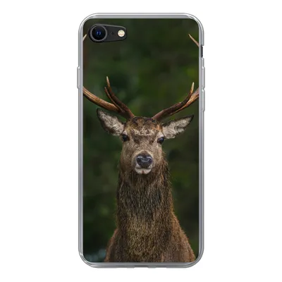 Produktbild von MuchoWow® Handyhülle Schutzhülle Hülle für iPhone SE 2022 Hirsch - Geweih - Natur Silikon Softcase Handy Hülle - Schutzhülle