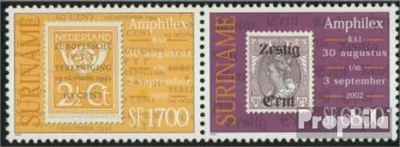Produktbild von Briefmarken Suriname 2002 Mi 1836-1837 Paar (kompl.Ausg.) postfrisch Briefmarkenausstellung