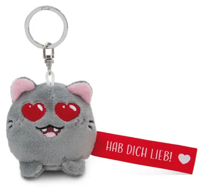 Produktbild von NICI Schlüsselanhänger Katze "Hab dich lieb!" rot