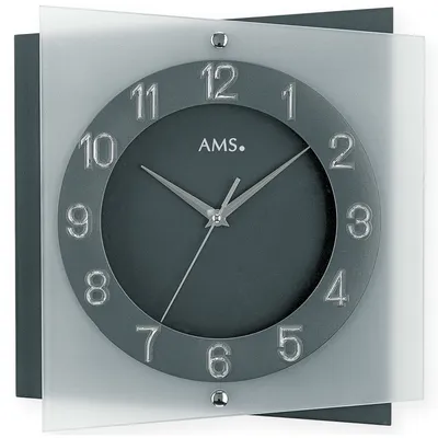 Produktbild von AMS Quarz-Wanduhr, Quarzwerk mit schleichender Sekunde, 31x31x6cm, 9323