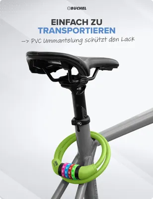 Zdjęcie produktu dla Zapięcie rowerowe dla dzieci Büchel zielone 65 cm