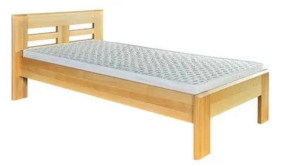 Produktbild von Holzbett Echtes Holz Bett Betten Schlafzimmer Hotel 100x200 Stil Massive Möbel