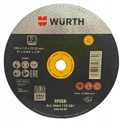 Produktbild von Wurth Speed Trennscheibe Aluminium 230x1,9mm