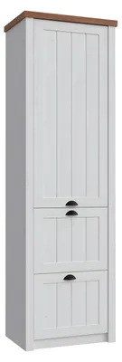 Image de Armoire en bois avec tiroirs et cintres coulissants