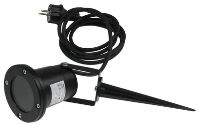 Obrázek produktu pro Zahradní světlo ChiliTec CT-GS10, černé 230V, 1,5m kabel + zemní trn, zásuvka GU10