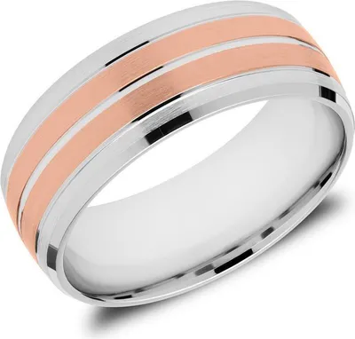Produktbild von Unique Ring für Herren aus 925er Silber, rosévergoldet
