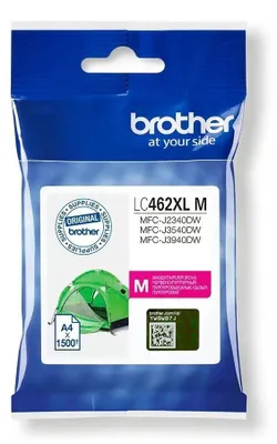 Zdjęcie produktu dla Brother LC462XLM, Wysoka (XL) wydajność, Purpurowy, 1 szt., 1500 stron(y), Jednopak