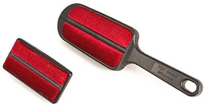 Produktbild von Set aus 2 Bürsten: Handbürste und Taschenbürste für Kleidung und Tierhaarentfernung