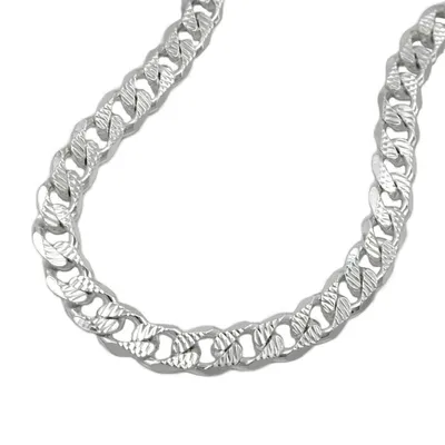 Produktbild von Armband 56mm Panzerkette flach mit Muster Silber 925 21cm silber 5,6mm