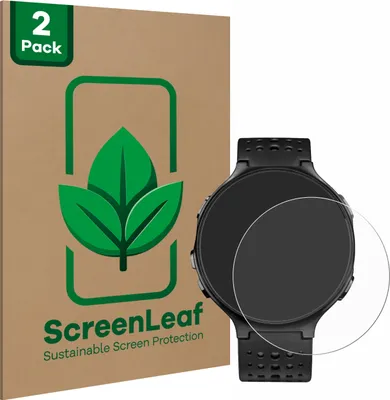 Produktbild von 2x ScreenLeaf Schutzfolie für Garmin Forerunner 235 nachhaltiger Displayschutz Display Schutz Folie Klar Transparent
