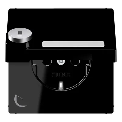 Produktbild von Jung LS1520NAKLSLSW SCHUKO Steckdose mit Klappdeckelschloss