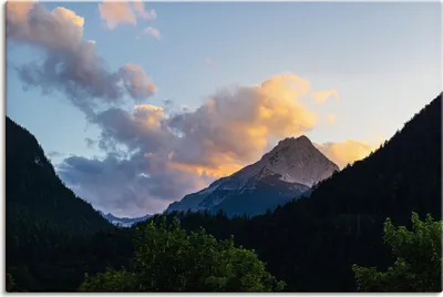 Produktbild von ARTland Leinwandbild Berg Wettersteinspitze bei Mittenwald Größe: 30x20 cm