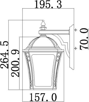 Produktbild von Elstead Wabash Außen-Wandleuchte E27 Mokka IP44