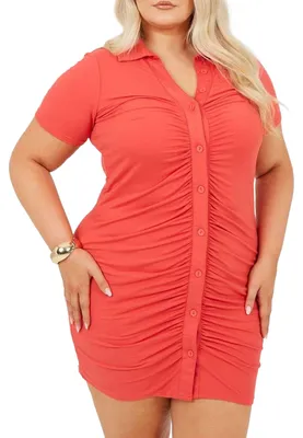 Produktbild von Brave Soul - Minikleid für Damen, Mit Kragen, Extra-Schlank GT37023 (46 DE) (Cayenne-Rot)