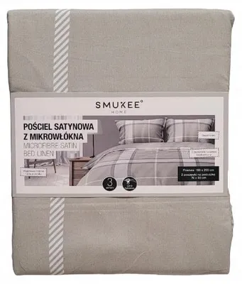 Obrázek produktu pro Smukee, saténová povlečení z mikrovlákna, 160x200 cm, měkká a příjemná