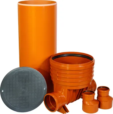 Produktbild von ScarMaxx Schachtsystem Set H129cm, B85cm - 2xDN110 - 2xReduzierung 160/110